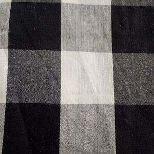 Black, White & Gray Checked Cotton Fabric-20 inches by 28 inches wide